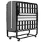 ES.SIKAIC Camas Negro / Metal / Moderno Cama Plegable de 90x200 cm en Metal con Colchón y Ruedas Negro