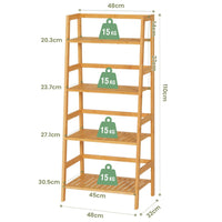ES.SIKAIC Estantería de baño natural / Madera / Clásico Estantería de baño en forma de escalera con 4 niveles, estantería multifuncional para zapatos y libros para espacios pequeños