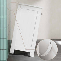 ES.SIKAIC Armario de baño Blanco / Madera de ingeniería / Moderno Armario Bajo Lavabo Armario de Baño con 2 Puertas 60x30x60 cm Blanco