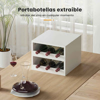 ES.SIKAIC Armario de cocina Blanco / Madera de ingeniería / Moderno Armario de Cocina con Regletas de Enchufes Estantes Ajustables 3 Cajones y Botellero Extraíble 103,5x40x180 cm Blanco