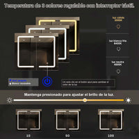 ES.SIKAIC Espejo Gabinete PREVENTA Mueble de baño con espejo de doble puerta con iluminación y enchufe, 3 temperaturas de color Blanco